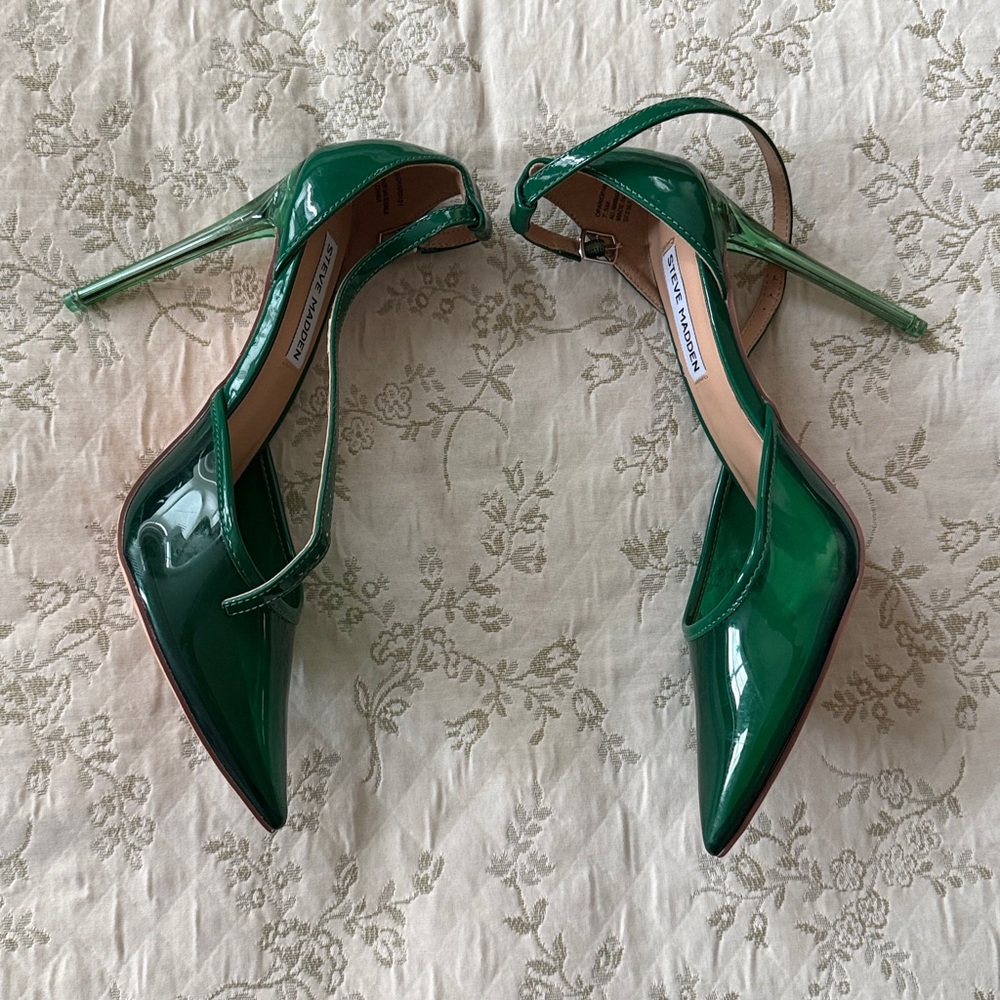 Steve Madden Emerald Slingback Heels size 8M - Picture 2 of 11